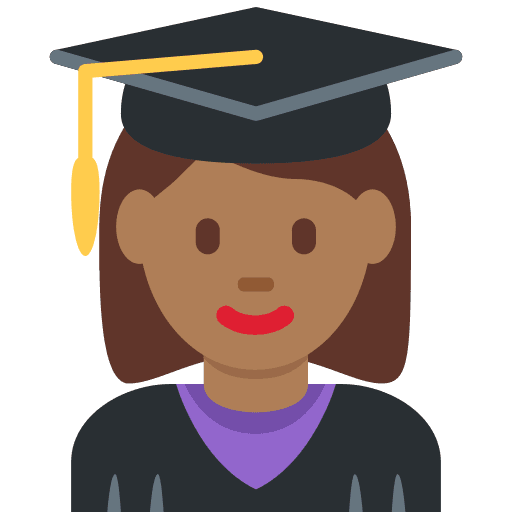 Woman Student: Medium-dark Skin Tone