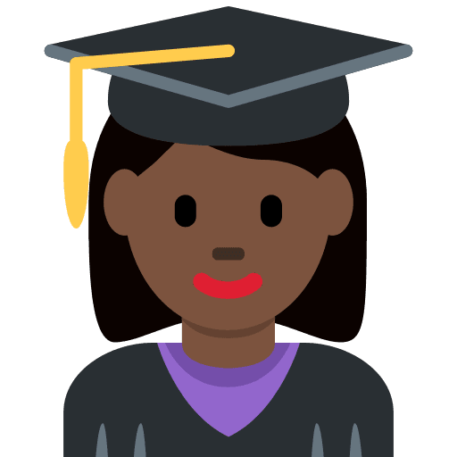 Woman Student: Dark Skin Tone