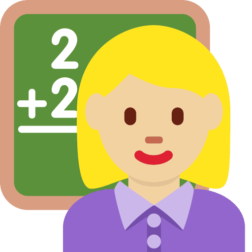 Woman Teacher: Medium-light Skin Tone