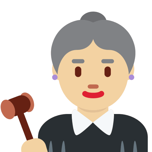 Woman Judge: Medium-light Skin Tone