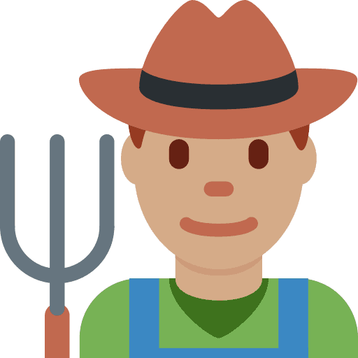 Man Farmer: Medium Skin Tone