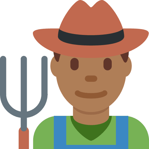 Man Farmer: Medium-dark Skin Tone