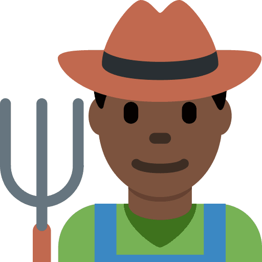Man Farmer: Dark Skin Tone
