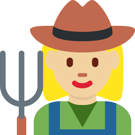 Woman Farmer: Medium-light Skin Tone