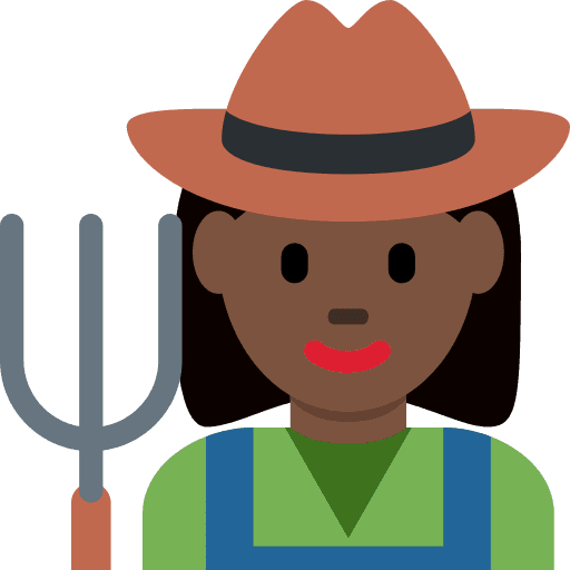 Woman Farmer: Dark Skin Tone