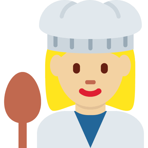 Woman Cook: Medium-light Skin Tone