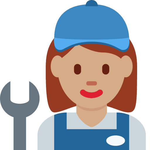 Woman Mechanic: Medium Skin Tone