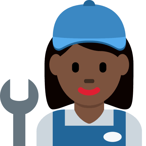 Woman Mechanic: Dark Skin Tone