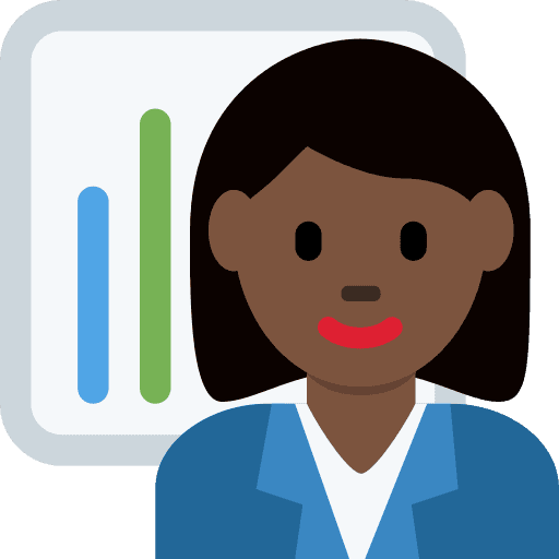 Woman Office Worker: Dark Skin Tone