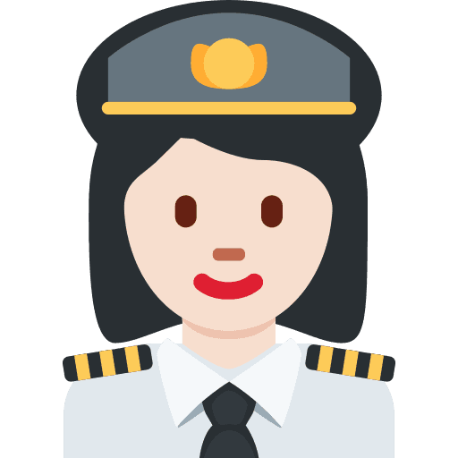 Pilot Wanita: Kulit Cerah