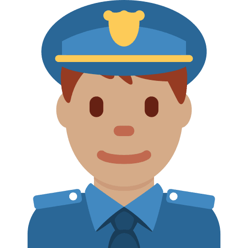 Man Police Officer: Medium Skin Tone