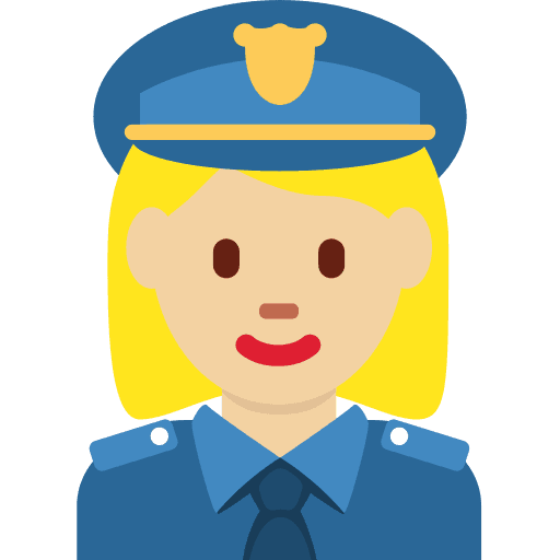 Woman Police Officer: Medium-light Skin Tone