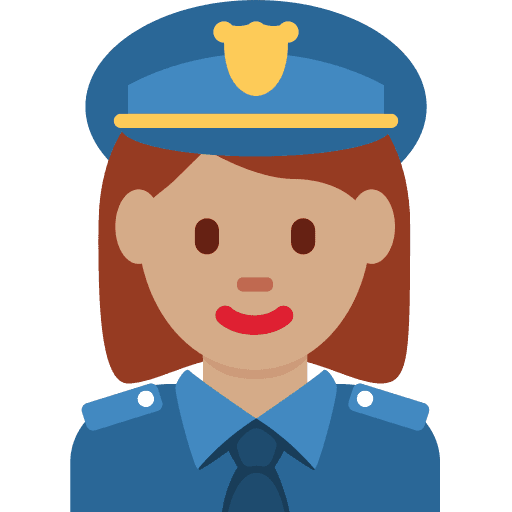 Woman Police Officer: Medium Skin Tone