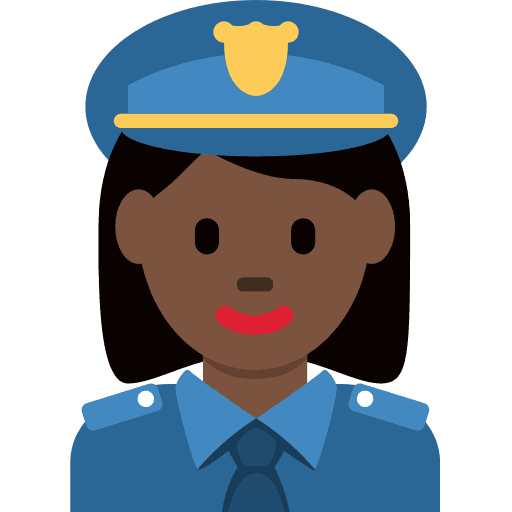 Woman Police Officer: Dark Skin Tone