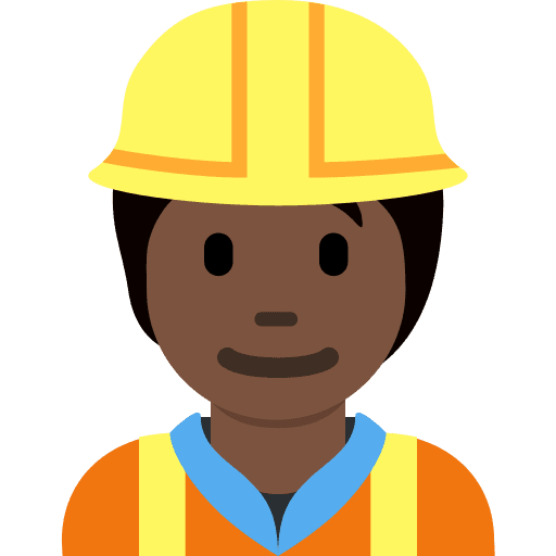 Construction Worker: Dark Skin Tone