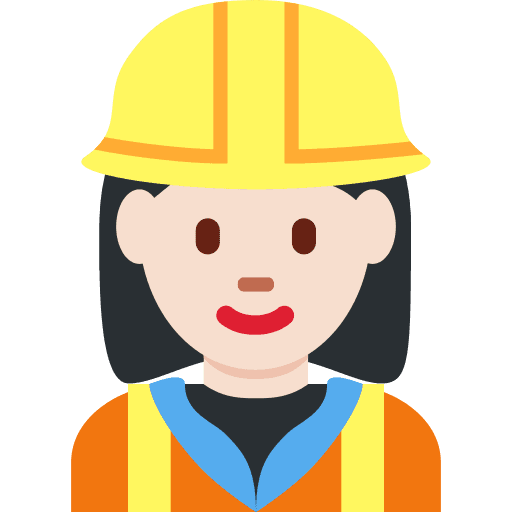 Woman Construction Worker: Light Skin Tone