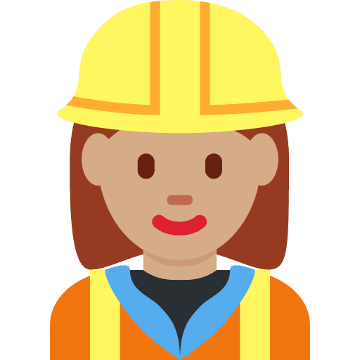 Woman Construction Worker: Medium Skin Tone