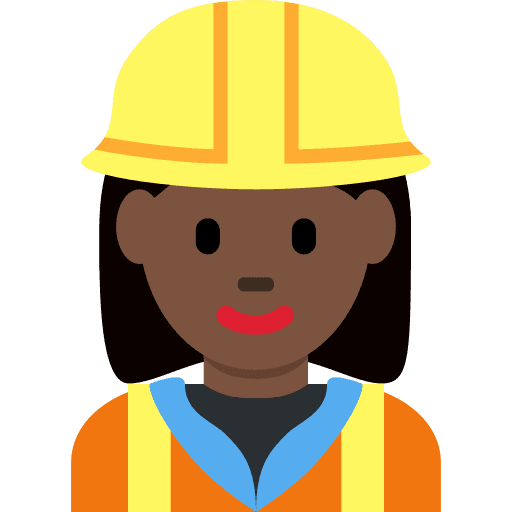 Woman Construction Worker: Dark Skin Tone