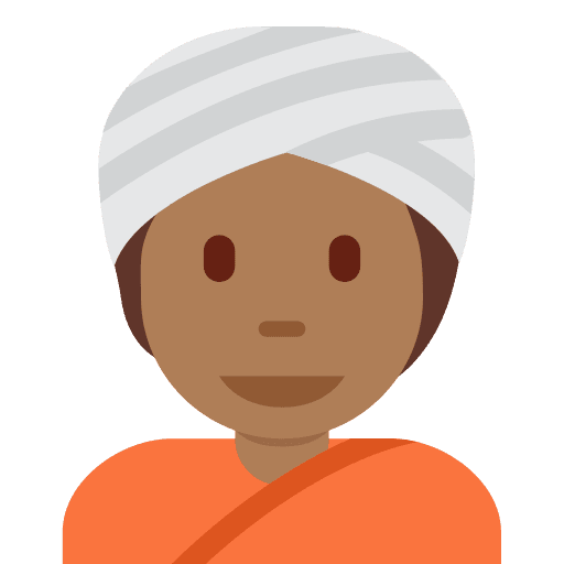 Person Wearing Turban: Medium-dark Skin Tone