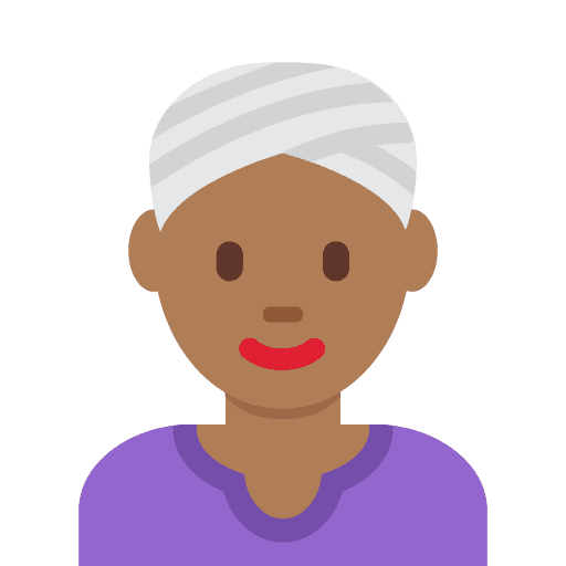 Woman Wearing Turban: Medium-dark Skin Tone