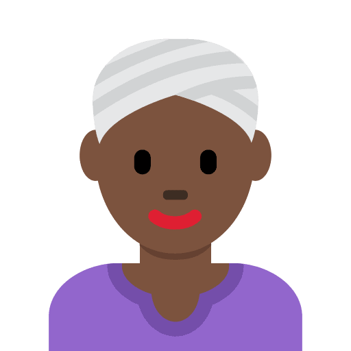 Woman Wearing Turban: Dark Skin Tone