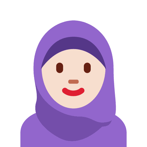 Woman with Headscarf: Light Skin Tone