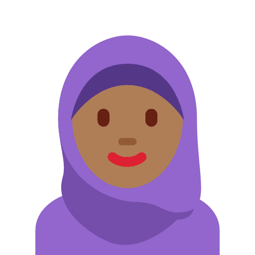 Woman with Headscarf: Medium-dark Skin Tone