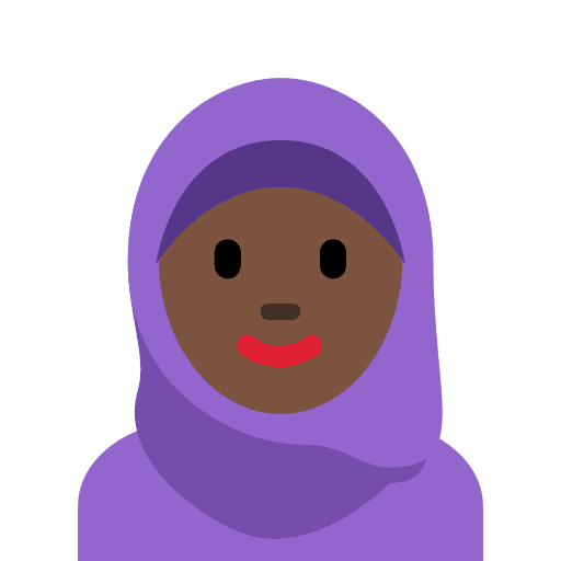 Woman with Headscarf: Dark Skin Tone