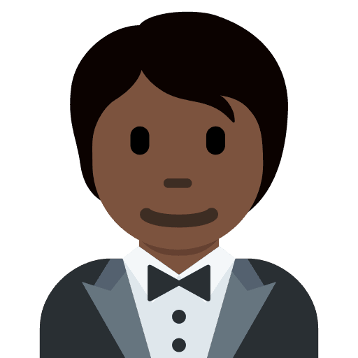 Person in Tuxedo: Dark Skin Tone