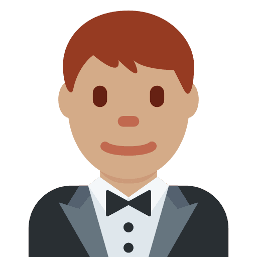 Man in Tuxedo: Medium Skin Tone