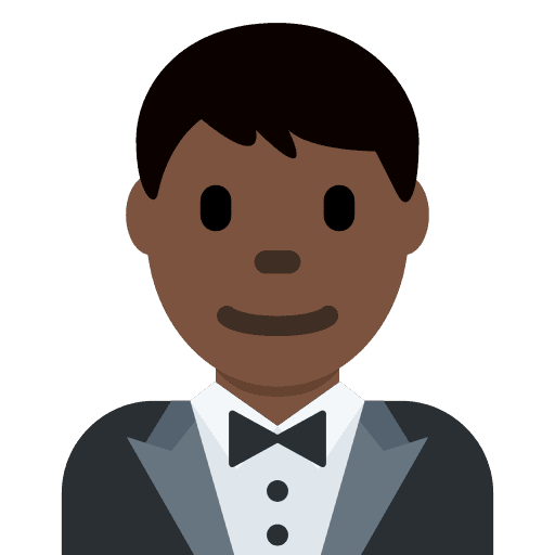 Man in Tuxedo: Dark Skin Tone