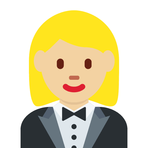 Woman in Tuxedo: Medium-light Skin Tone