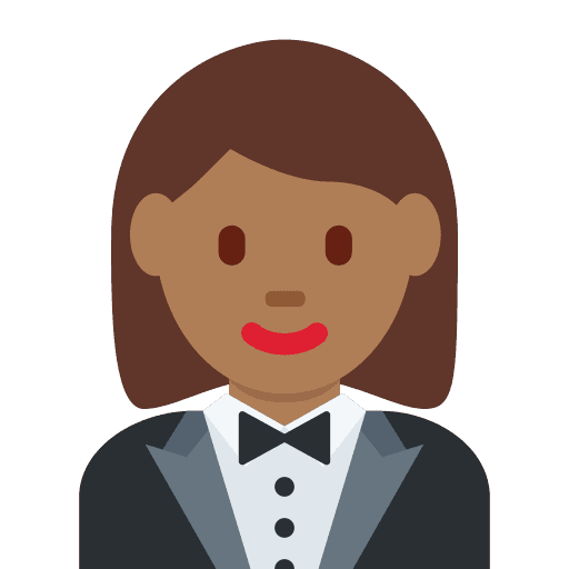 Woman in Tuxedo: Medium-dark Skin Tone