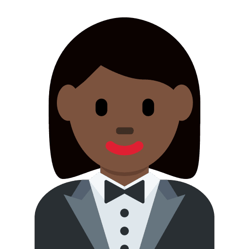 Woman in Tuxedo: Dark Skin Tone