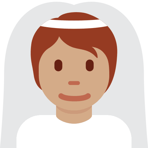 Person with Veil: Medium Skin Tone