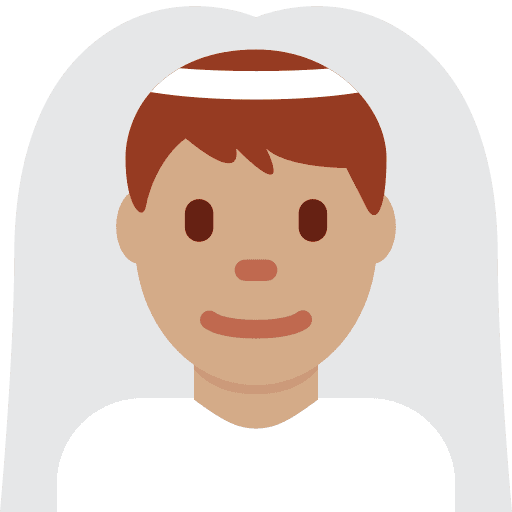 Man with Veil: Medium Skin Tone