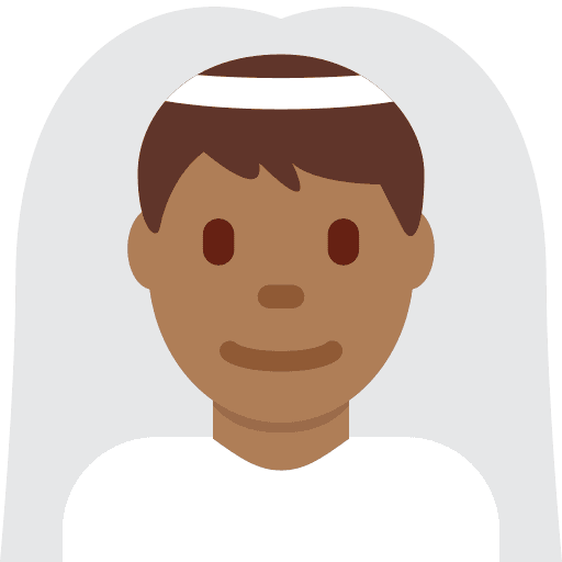 Man with Veil: Medium-dark Skin Tone