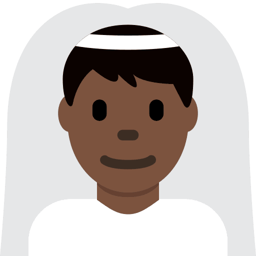 Man with Veil: Dark Skin Tone