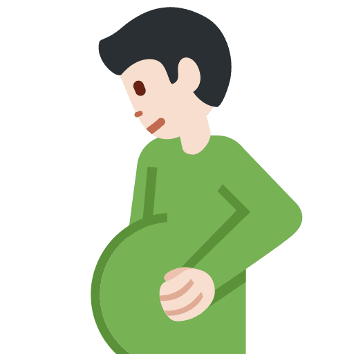 Pregnant Man: Light Skin Tone
