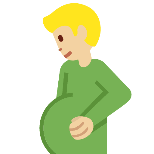 Pregnant Man: Medium-light Skin Tone