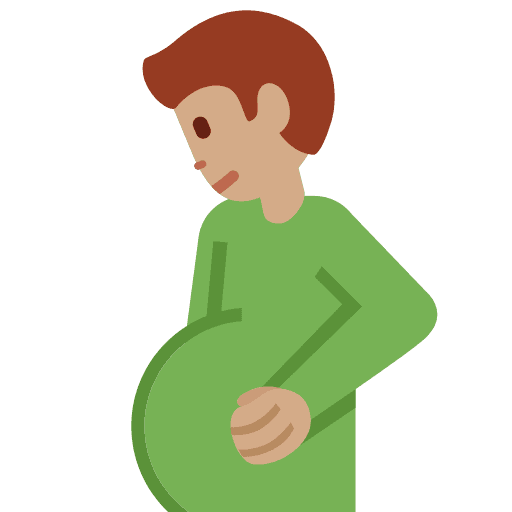 Pregnant Man: Medium Skin Tone