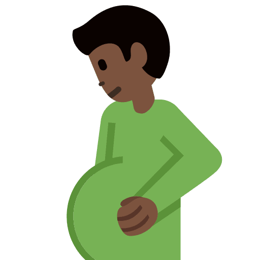 Pregnant Man: Dark Skin Tone