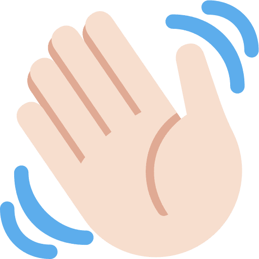 Waving Hand: Light Skin Tone
