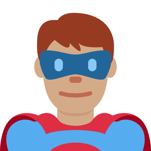 Man Superhero: Medium Skin Tone