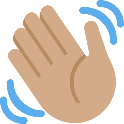 Waving Hand: Medium Skin Tone