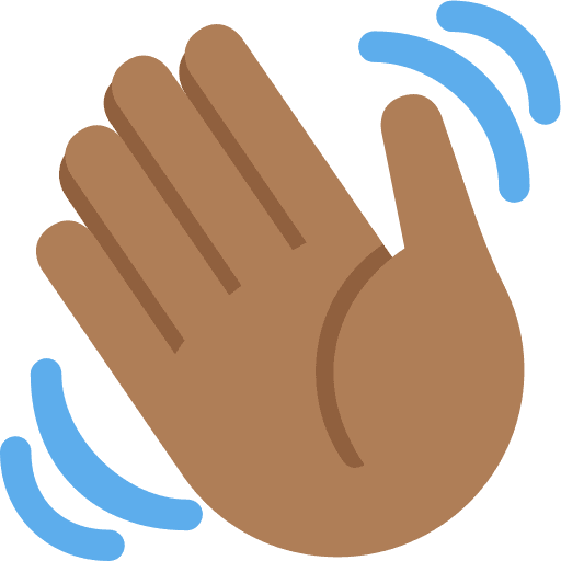 Waving Hand: Medium-dark Skin Tone