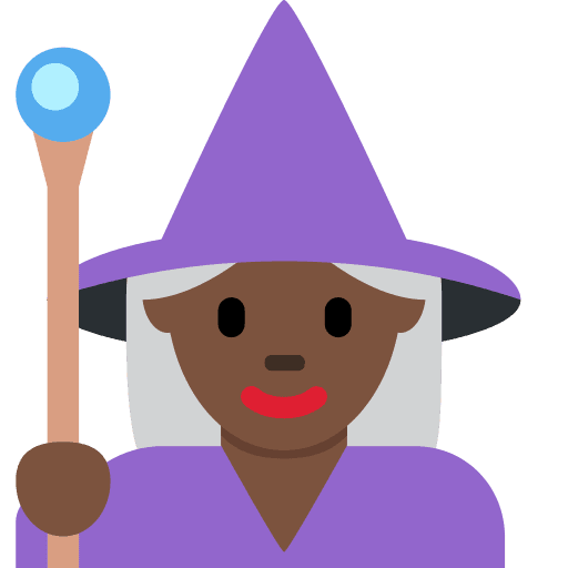 Woman Mage: Dark Skin Tone