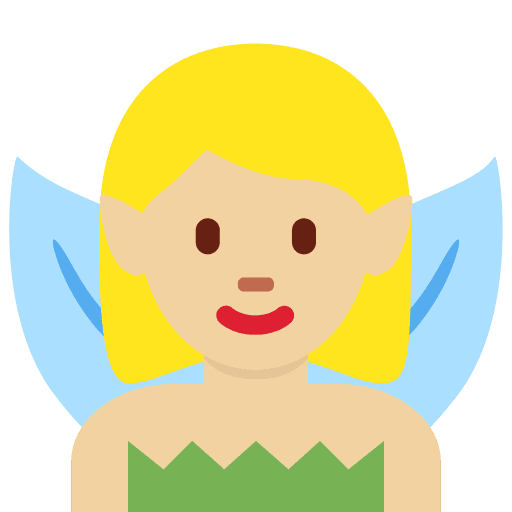 Woman Fairy: Medium-light Skin Tone