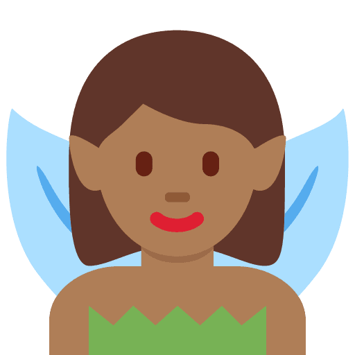 Woman Fairy: Medium-dark Skin Tone