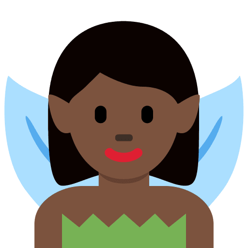 Woman Fairy: Dark Skin Tone